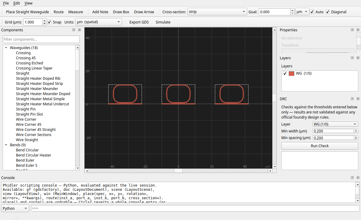 Three instances spaced evenly after Distribute Horizontally